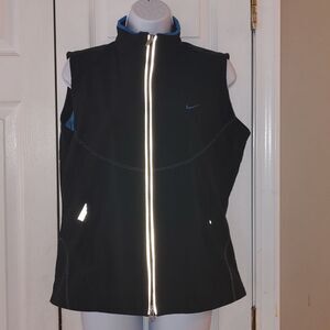 Nike Spherepro running workout  reflective black royal blue vest Sz M